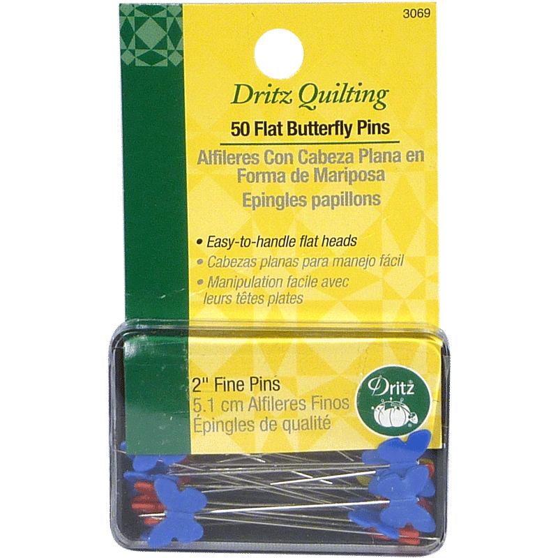 50 Flat Head Butterfly Pins – Dritz Quilting - View 1