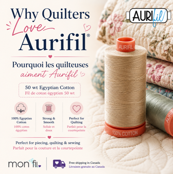 Fil à courtepointe Aurifil Coton 50wt - View 3