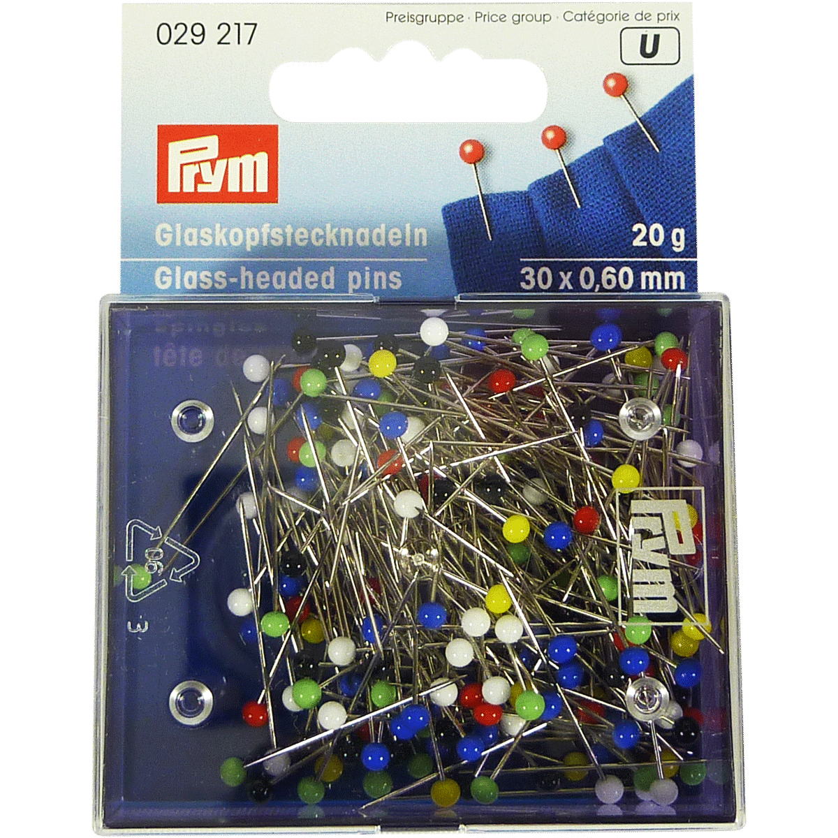 100 Glass-Headed Pins – Prym - View 1