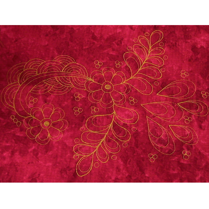Fleurs et perles - Quilting libre - View 2
