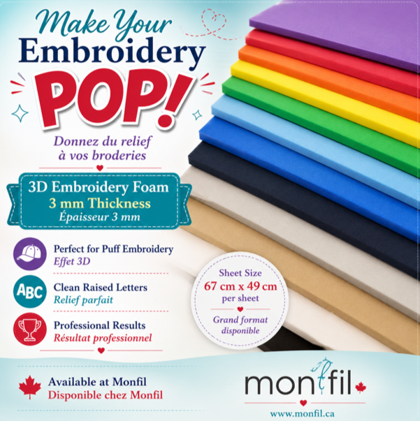 Mousse de broderie 3D – Épaisseur 3 mm - View 3