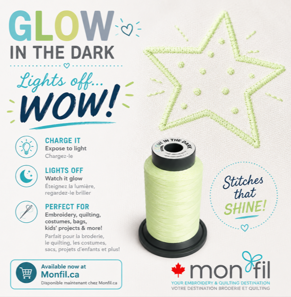 Glow-in-the-Dark Embroidery Thread – Specialty Machine Embroidery Thread - View 4