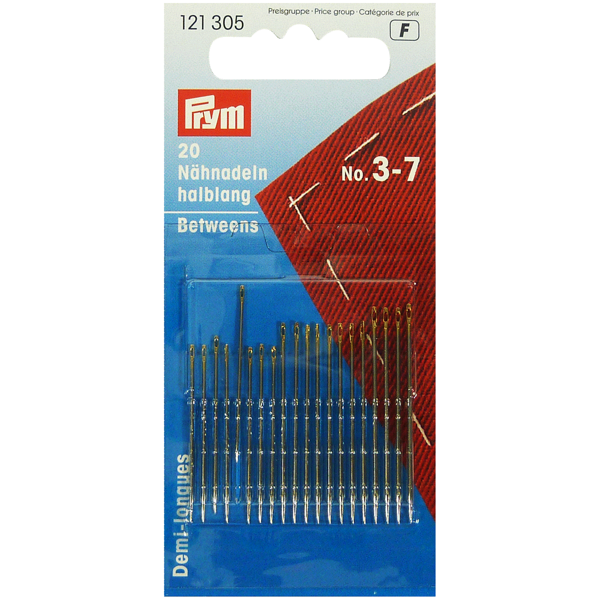 Hand Sewing Needles Betweens, with Gold Eye – No. 3-7 Assorted - View 1