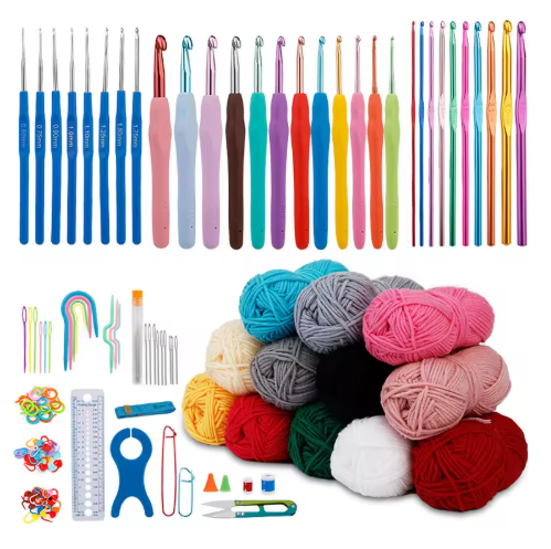 Ensemble de laine douce 20 couleurs avec crochets pour crochet et tricot DIY - View 3