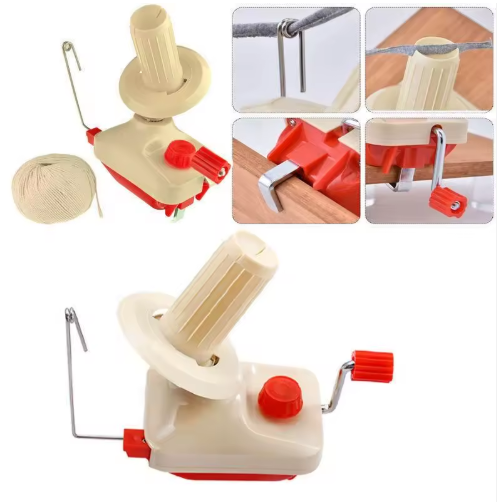 Dévidoir manuel portable pour pelotes de laine – Outil de tricot et crochet en plastique avec système d’enroulement DIY - View 3