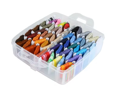 Kit de couture et de broderie à 3 niveaux avec 192 couleurs de fils - View 4