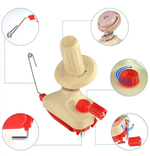 Dévidoir manuel portable pour pelotes de laine – Outil de tricot et crochet en plastique avec système d’enroulement DIY - View 4